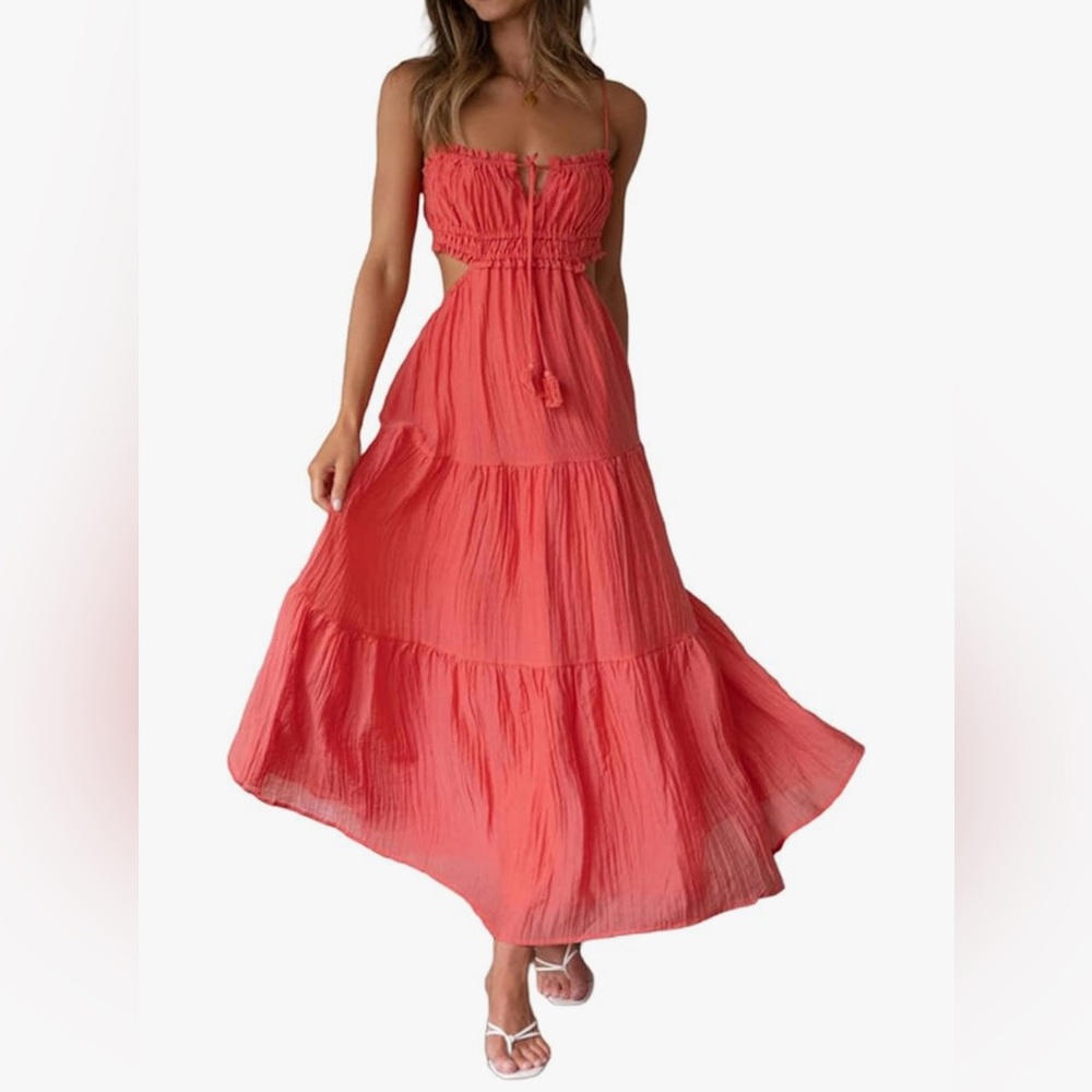 Coral Maxi Sundress